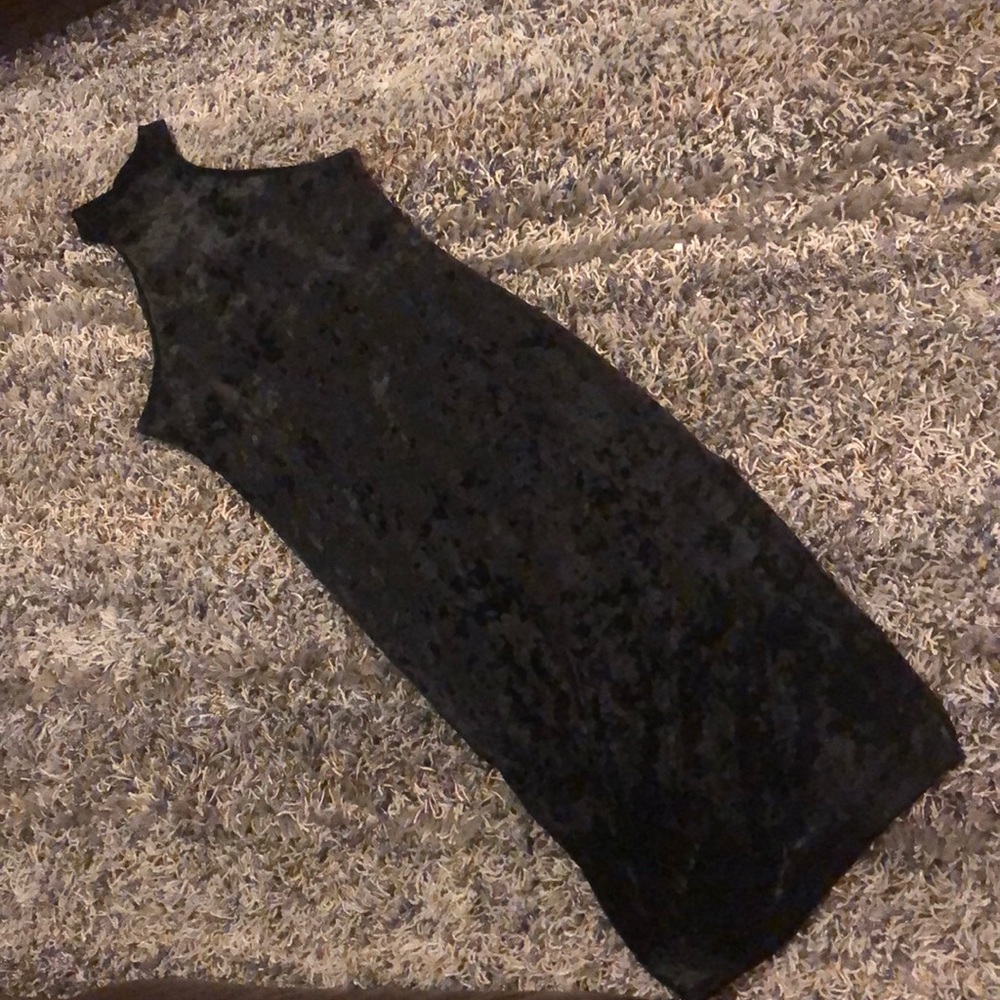 Black velvet dress